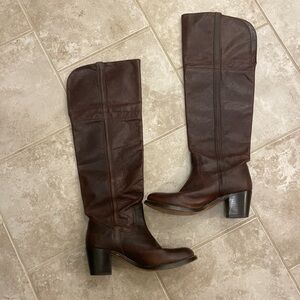 Vintage FRYE Brown Leather Knee-High Boots